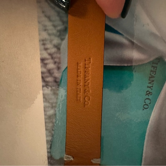 Tiffany & Co. Leather Bracelet with Sterling Silver Logo - Picture 4 of 7